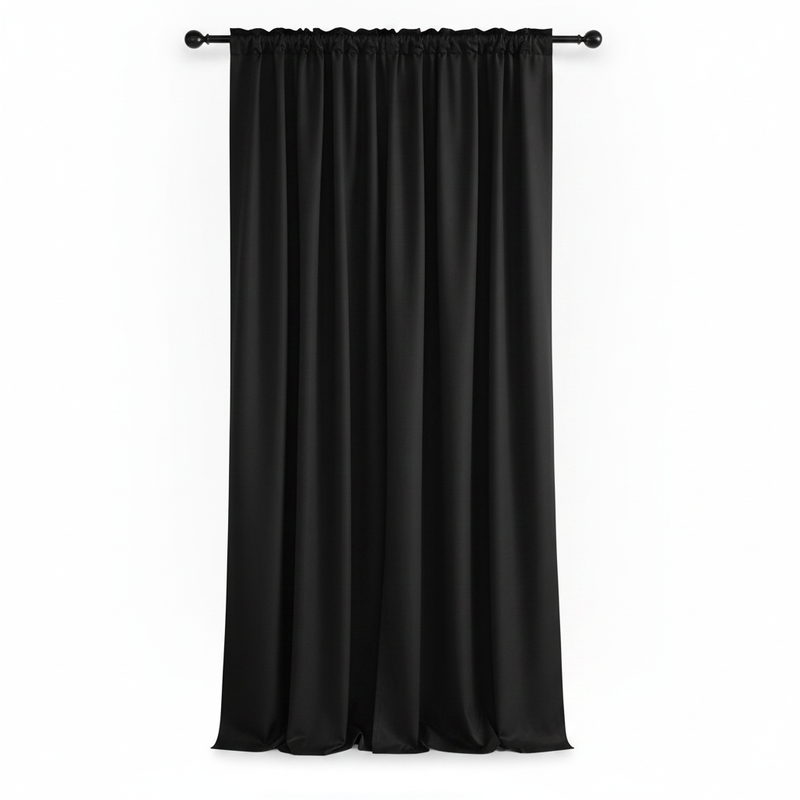 Noiréa thermal blackout curtain panel in Black