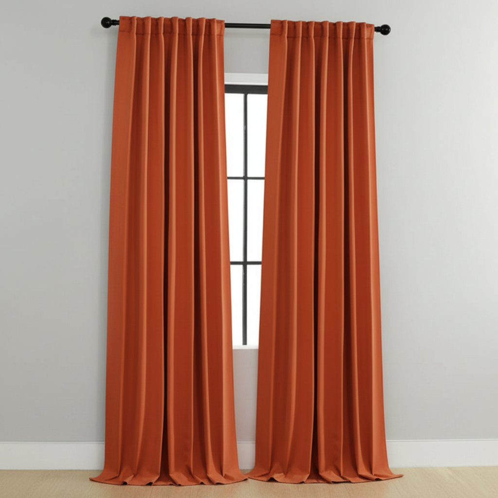 Noiréa thermal blackout curtain panel in Orange
