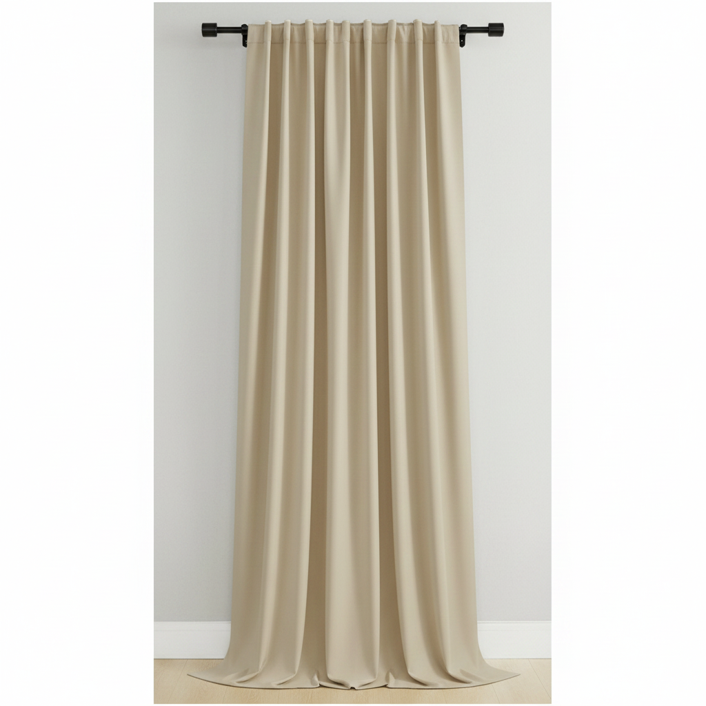 Noiréa thermal blackout curtain panel in Beige