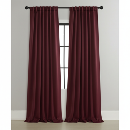 Noiréa thermal blackout curtain panel in Burgundy