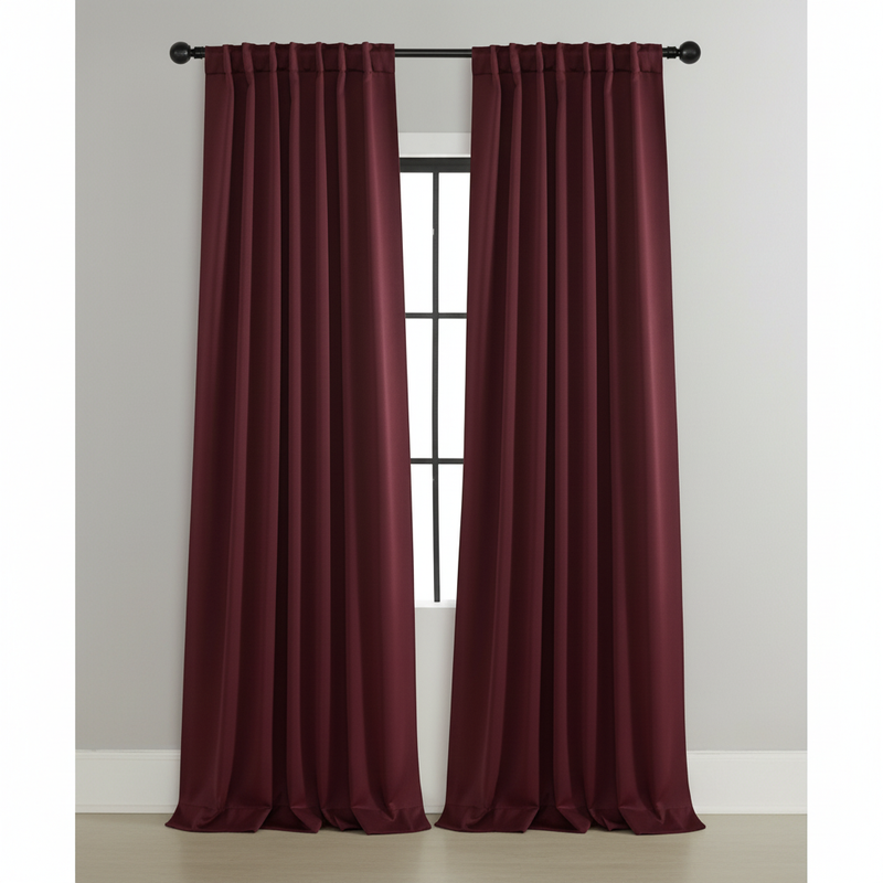 Noiréa thermal blackout curtain panel in Burgundy