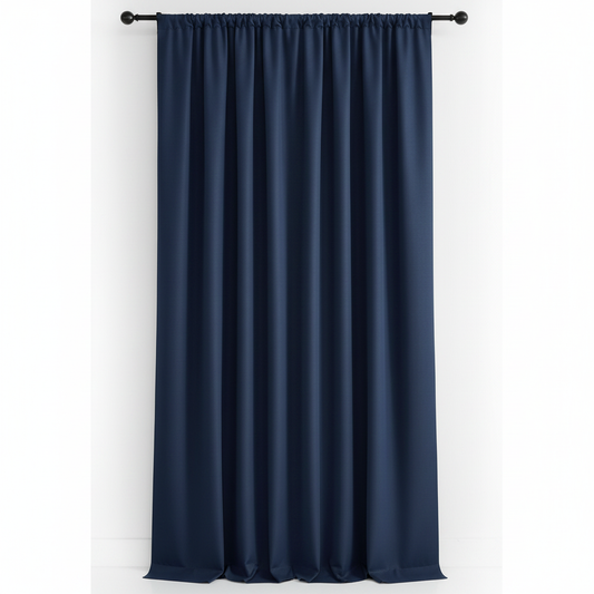 Noiréa thermal blackout curtain panel in Navy Blue