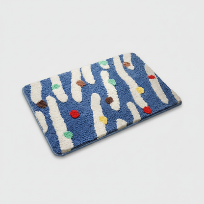 Ocean Breeze plush tufted bath mat