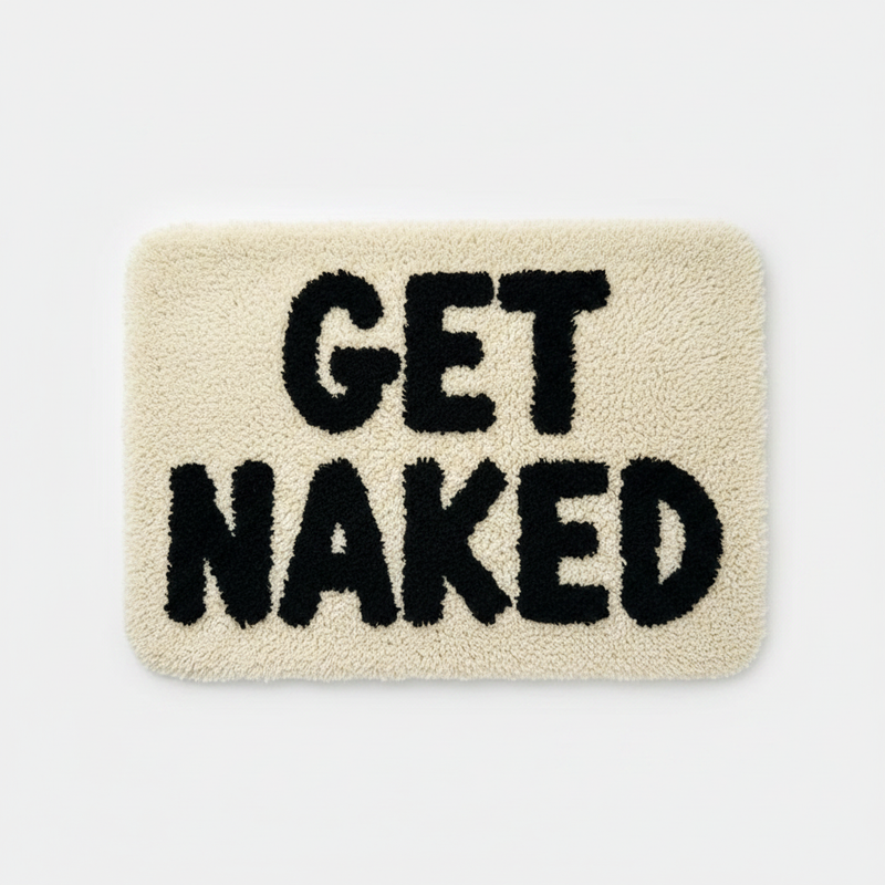 Aesthetic Fluffy Bath Mat | Non-Slip Backing, Machine Washable