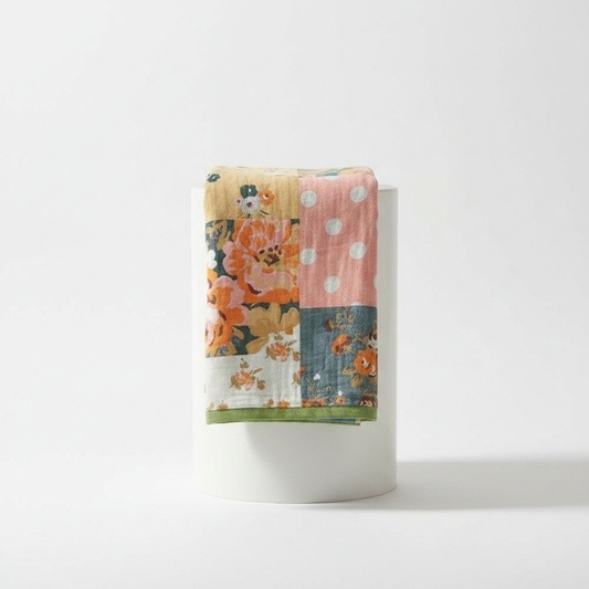 Cotton Bath Towel | Rose Print, Summer-Weight