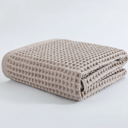 Cotton Waffle Bath Towel - Muddy