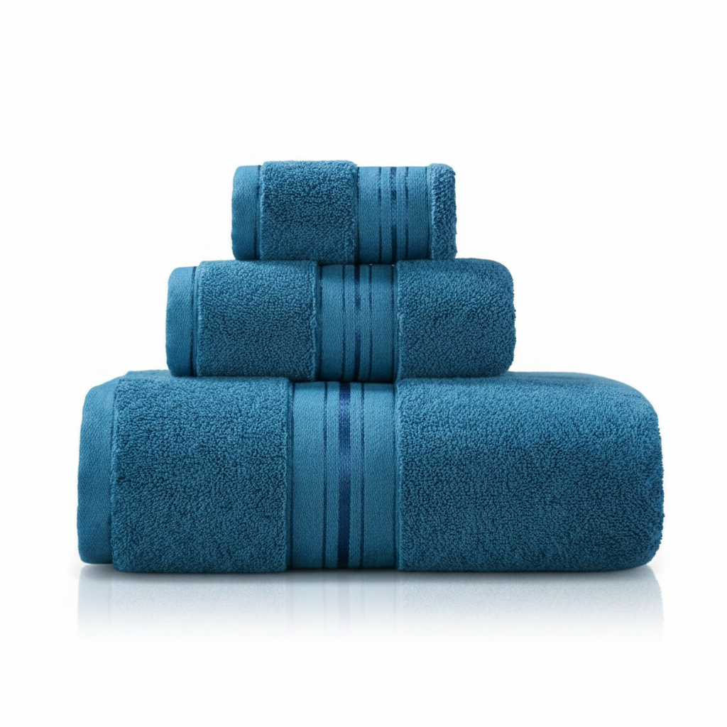 Egyptian Cotton Towel Set 3-Piece - Blue Green
