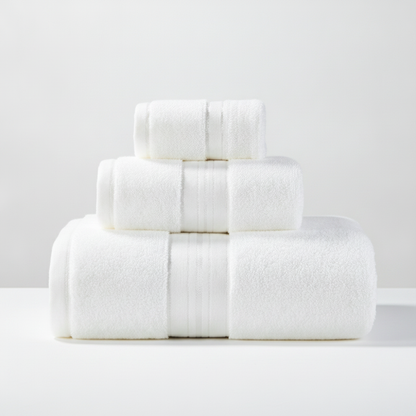 Egyptian Cotton Towel Set 3-Piece - White