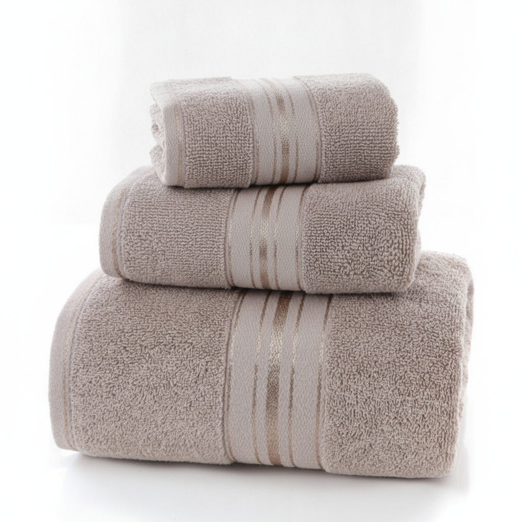 Egyptian Cotton Towel Set 3-Piece - Tuscan Tan