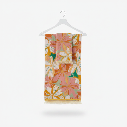 Cotton Gauze Bath Towel | Floral, Breathable