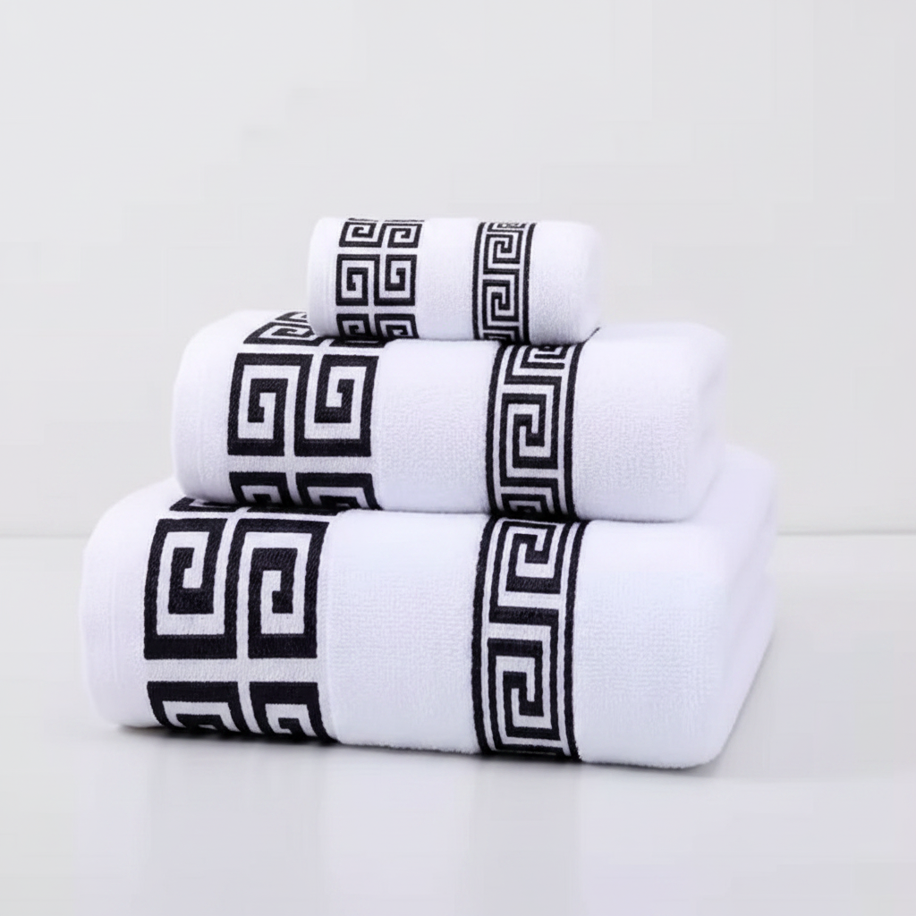 Cotton Towel Set Full Terry 2-Piece - Imperial White