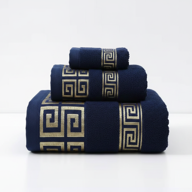 Cotton Towel Set Full Terry 2-Piece - Midnight Royal