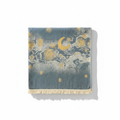 Patterned Cotton Bath Towel Starry Night