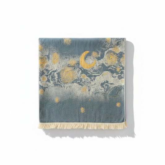 Patterned Cotton Bath Towel Starry Night