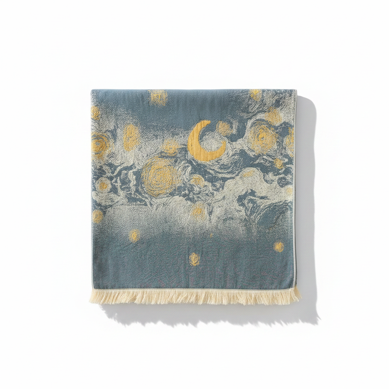 Patterned Cotton Bath Towel Starry Night