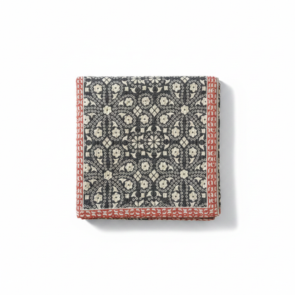 Patterned Cotton Bath Towel Midnight Garden