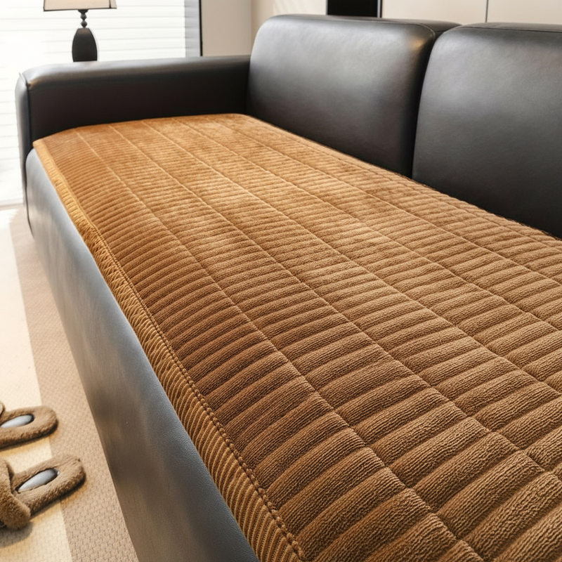 Cozy Microfiber Couch Cover - Golden Amber