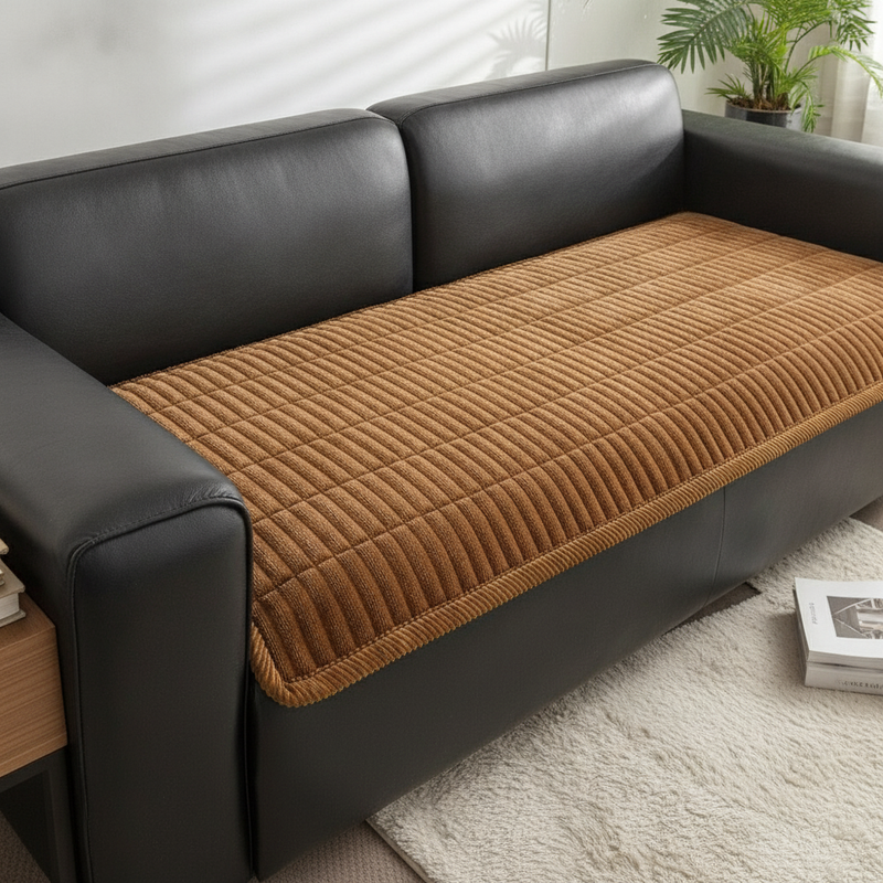 Cozy Quilted Couch Cushion Protector - Golden Amber