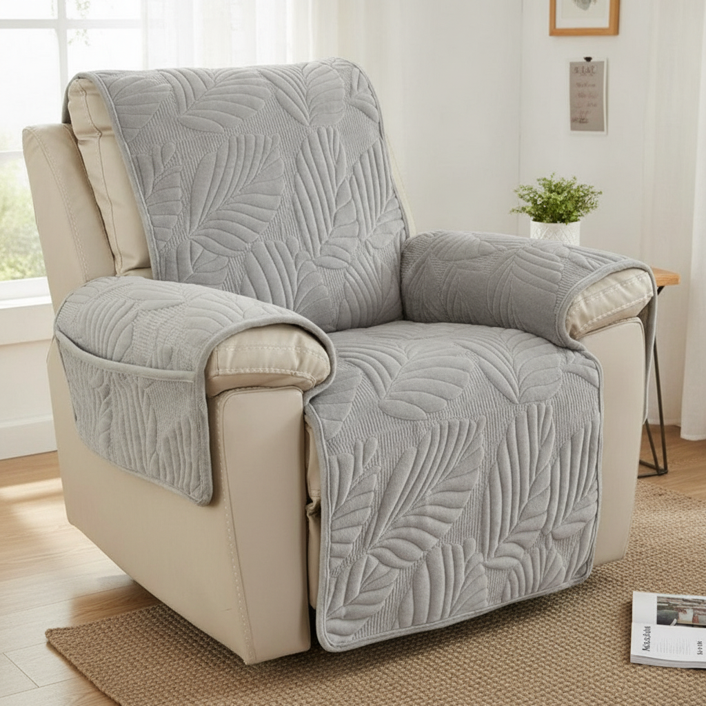 Verdant Recliner Chair Cover - Light Gray