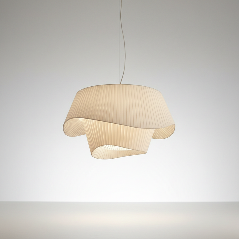 SailLight | Pleated Fabric Cocoon Lantern Pendant Light