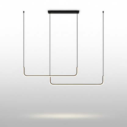 DumontLight black linear pendant studio packshot