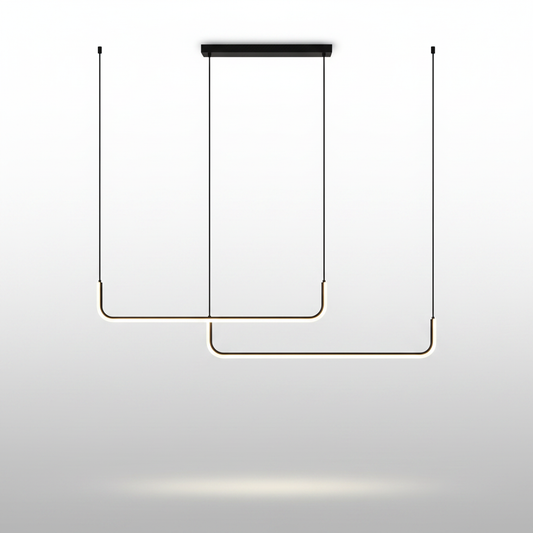 DumontLight black linear pendant studio packshot
