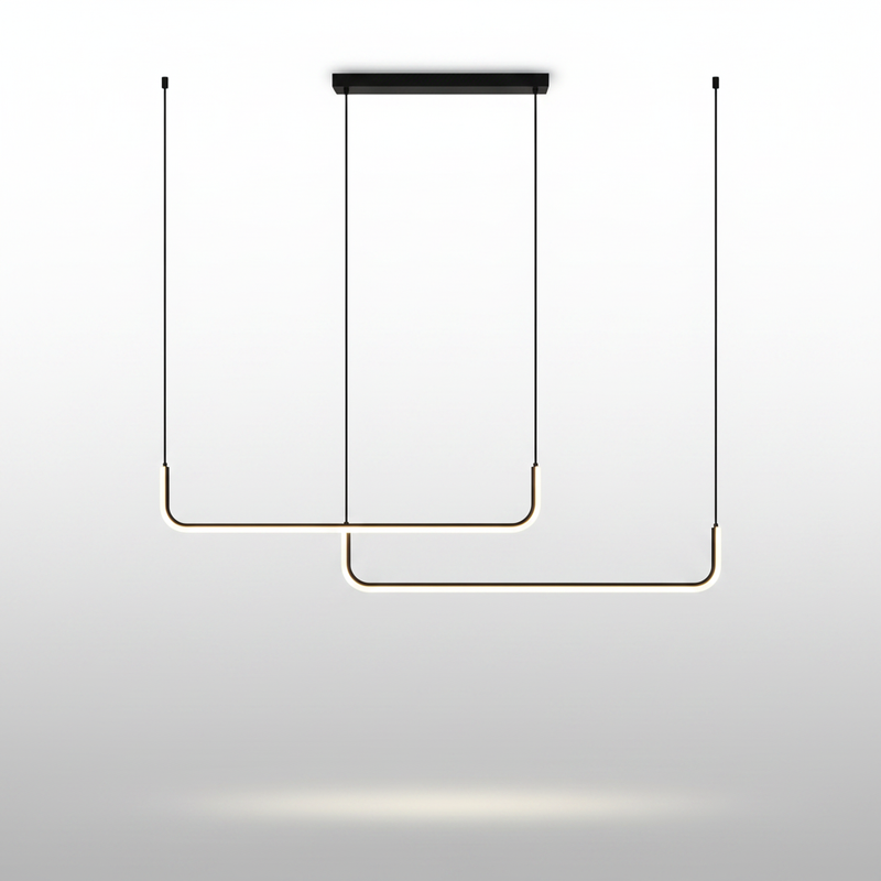 DumontLight black linear pendant studio packshot