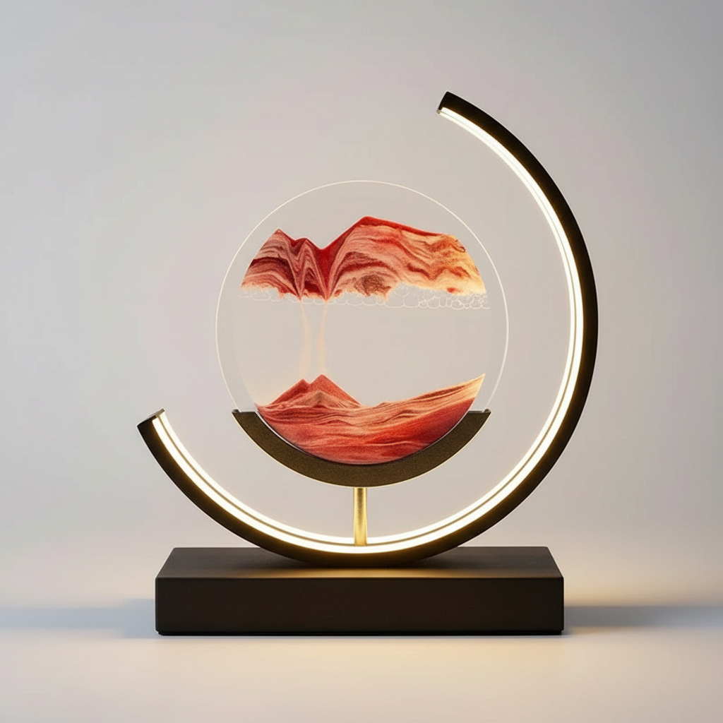Sandlight quicksand lamp - red sand studio packshot 2