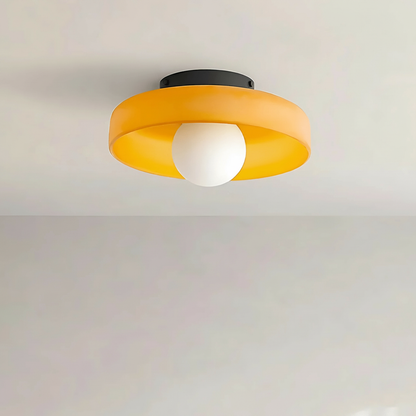 KildaLight Orange flush mount studio packshot