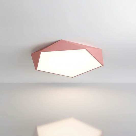 Geometra Flush Mount Ceiling Light - Pink