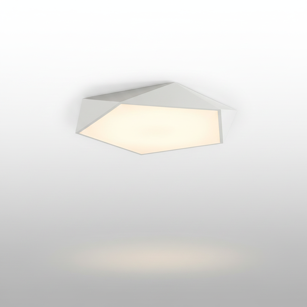 Geometra Flush Mount Ceiling Light - White