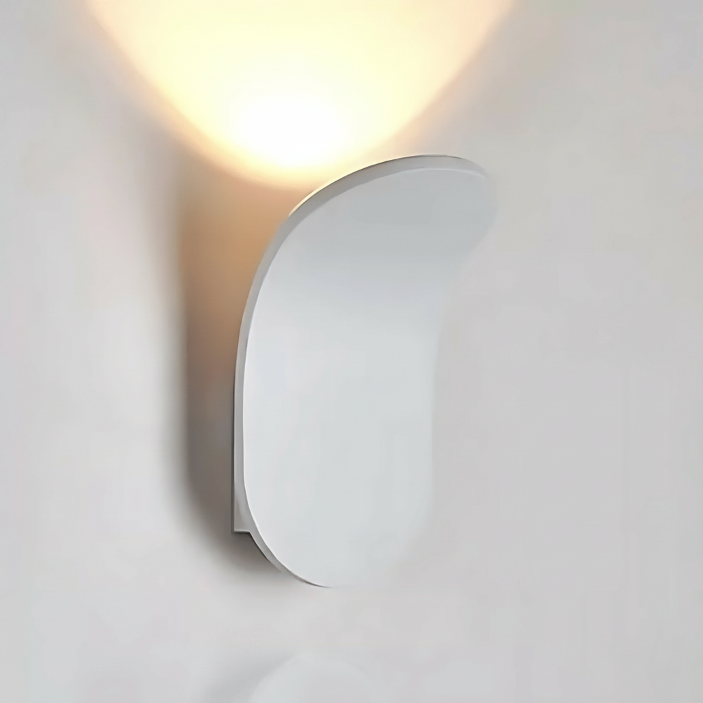 KallioLight white metal wall sconce studio packshot