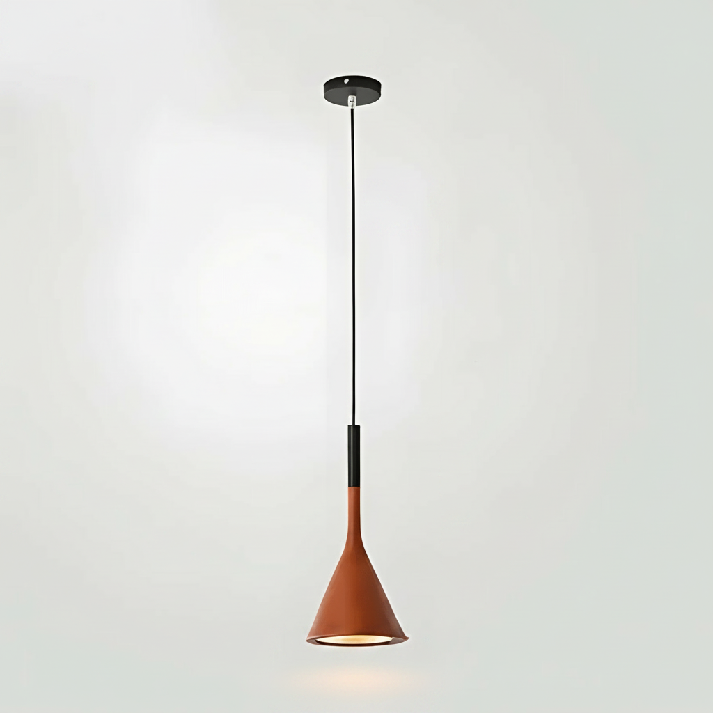 KaliyahGlow cone pendant - Burgundy studio packshot