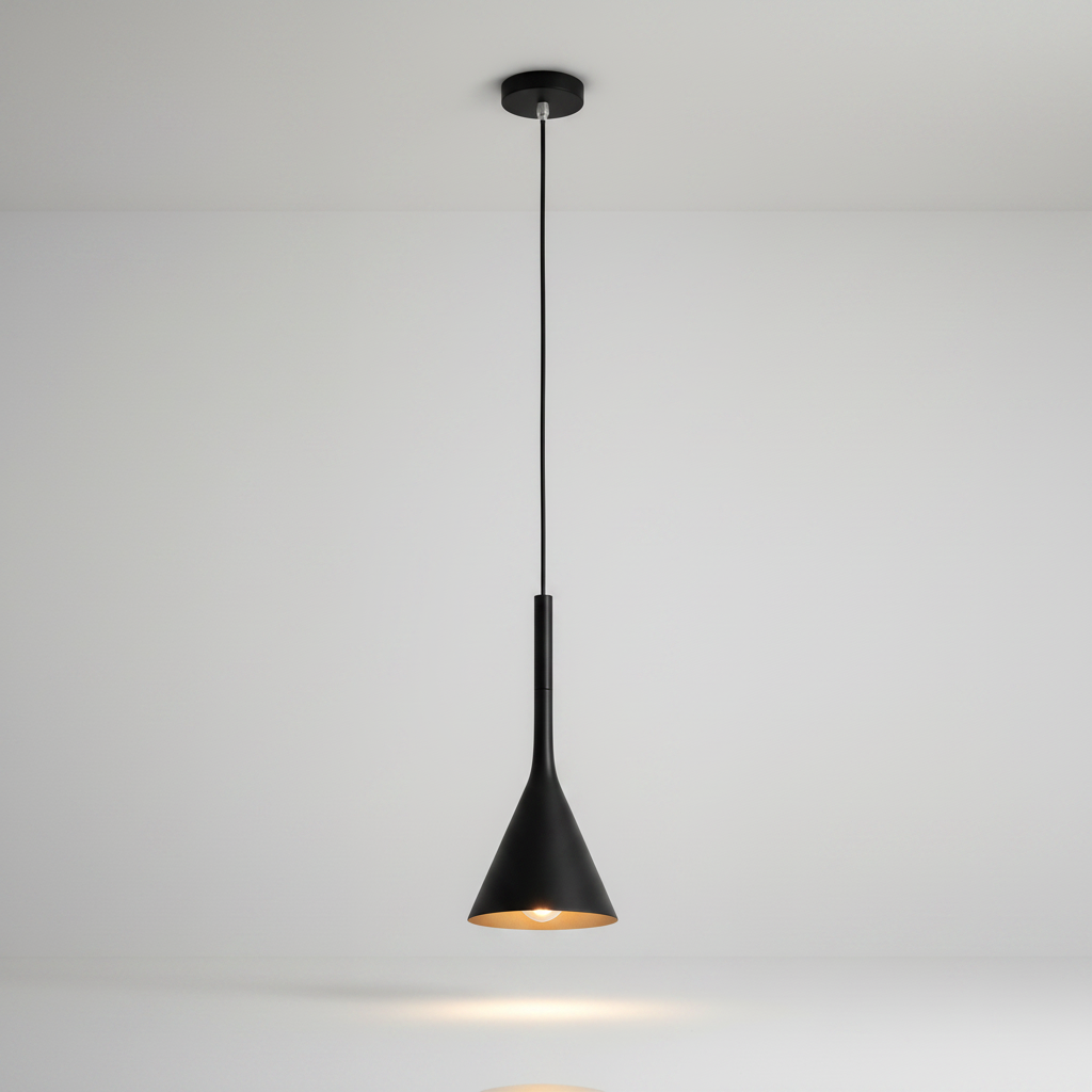 KaliyahGlow cone pendant - Black studio packshot