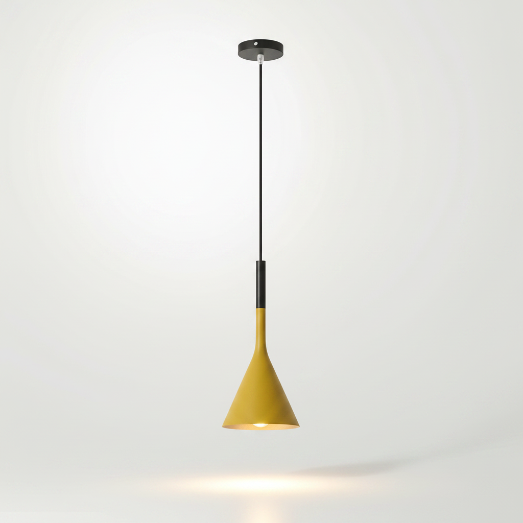 KaliyahGlow cone pendant - Yellow studio packshot