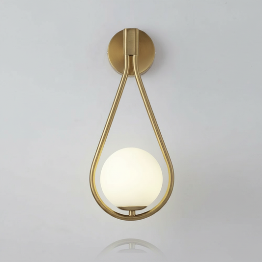 AquaSphere Teardrop Wall Sconce - Brass