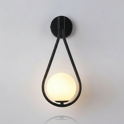 AquaSphere Teardrop Wall Sconce - Black