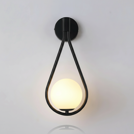 AquaSphere Teardrop Wall Sconce - Black