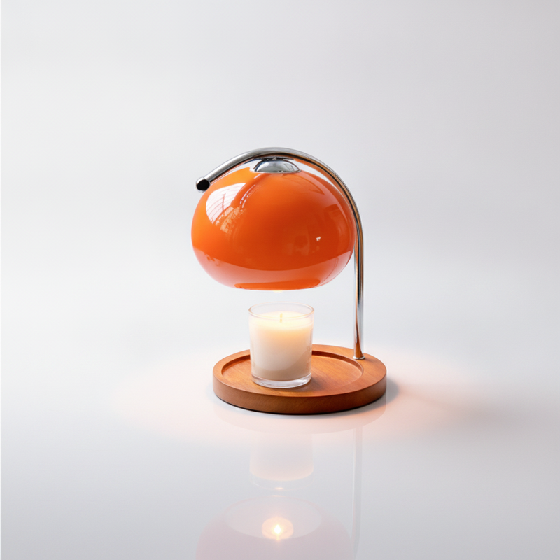 Lunara | Elegant Dimmable Metal and Glass Candle Warmer Lamp