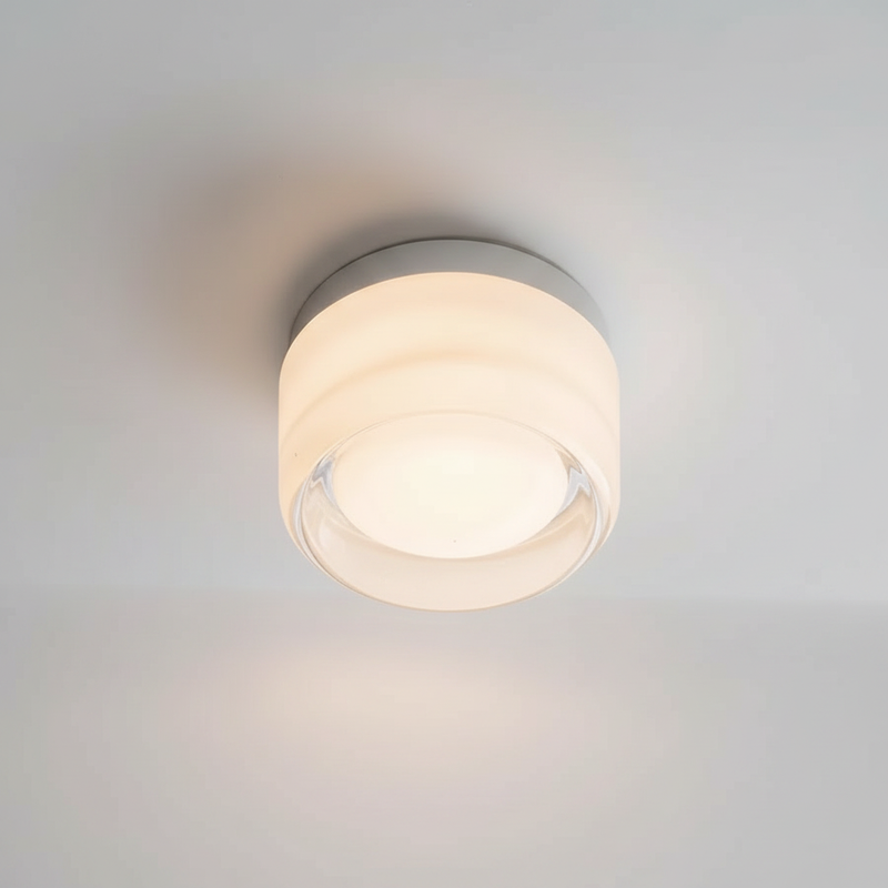 Luminara Style B white domed glass wall sconce studio packshot