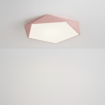 Skydor faceted ceiling light - Pink studio packshot