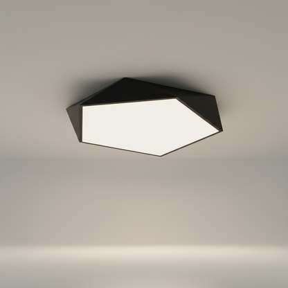 Skydor faceted ceiling light - Black studio packshot