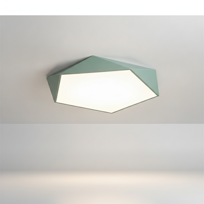 Skydor faceted ceiling light - Green studio packshot