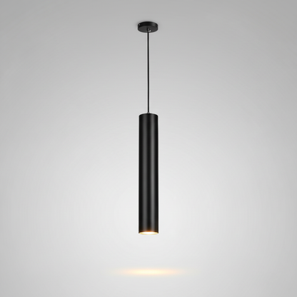Tubeular black tube pendant studio packshot