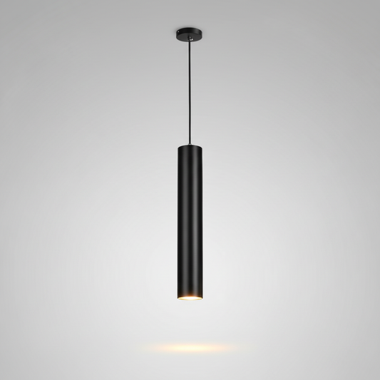 Tubeular black tube pendant studio packshot