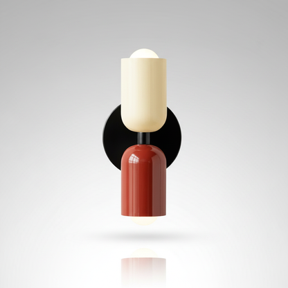 Piccadilly wall sconce Beige + Red studio packshot