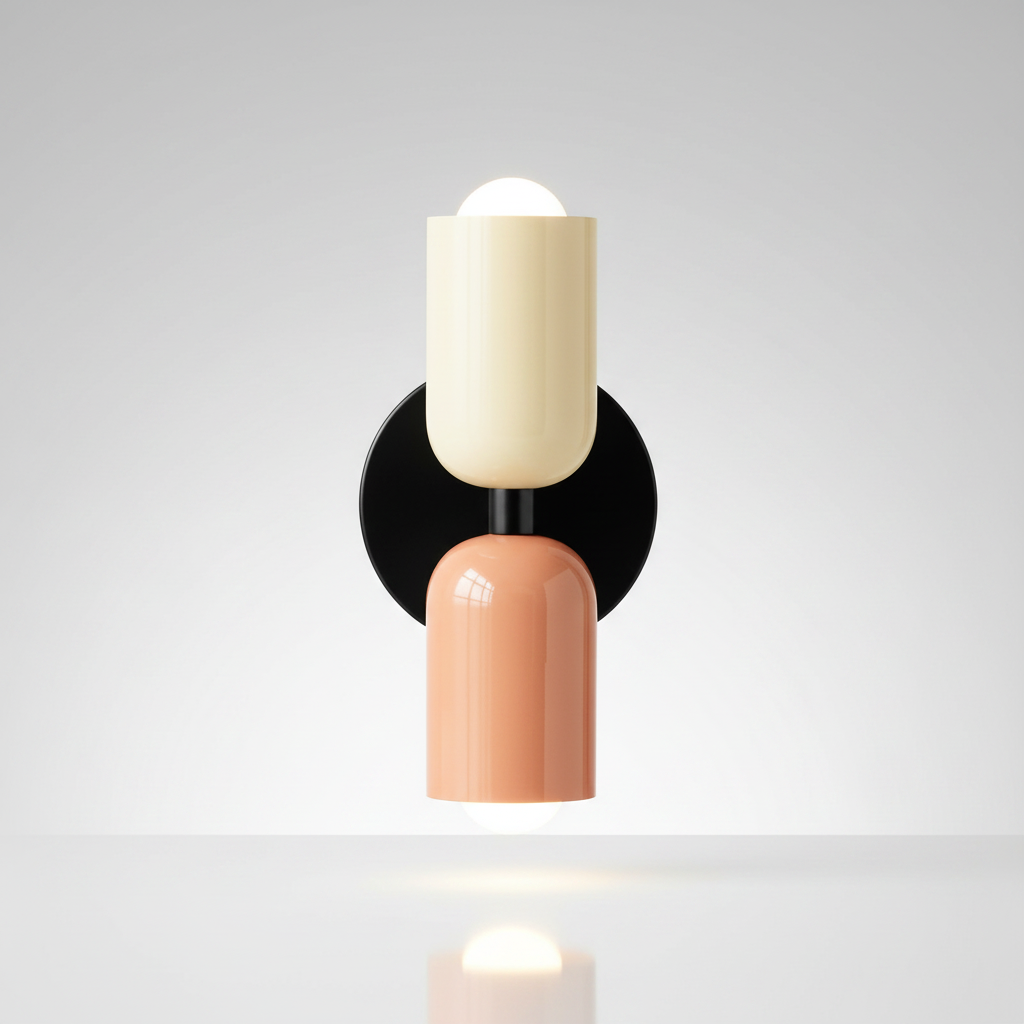 Piccadilly wall sconce White + Pink studio packshot