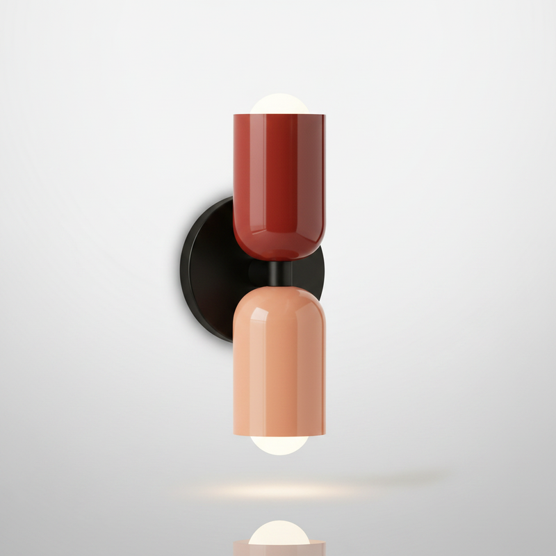 Piccadilly wall sconce Red + Pink studio packshot