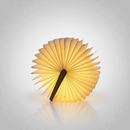 LumiFold Folding Book Lamp - wood studio packshot