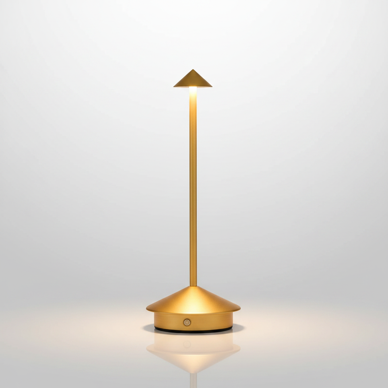 Luminara cordless LED table lamp gold - studio packshot